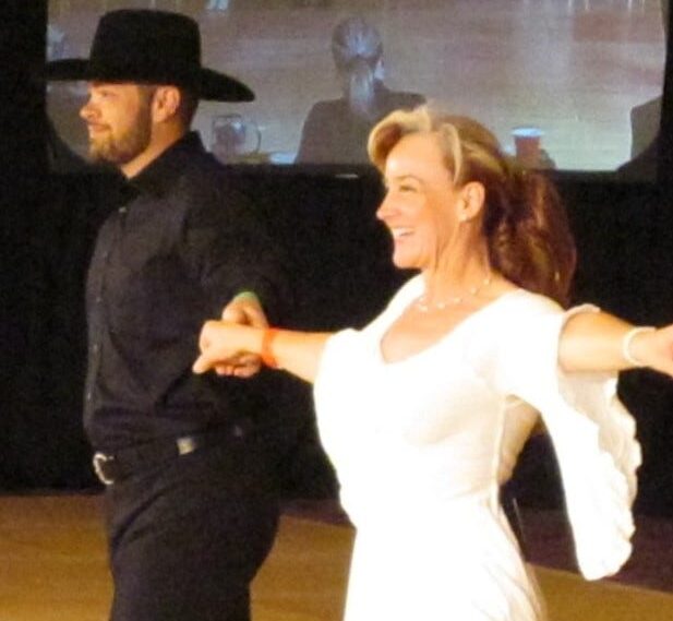 happy couple dancing