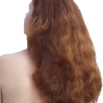 woman with long flowing red hair